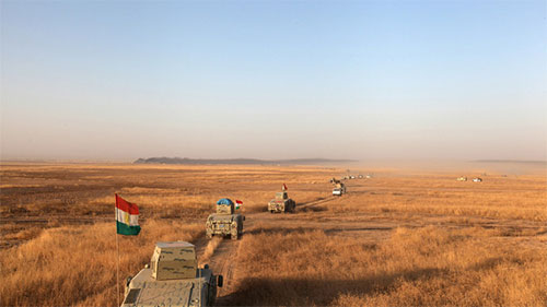 fuerzas kurdas avanzan en el sureste de Mosul